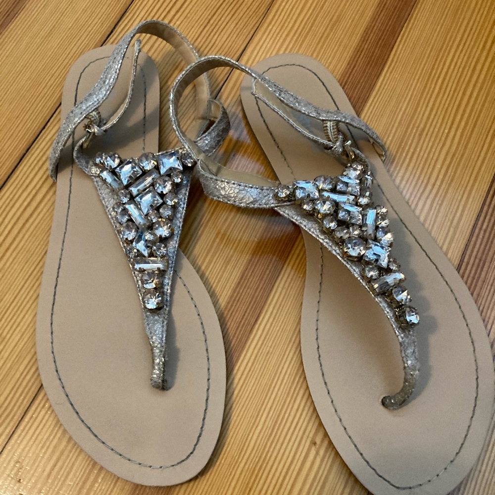 Worn once David’s Bridal Rose gold Sandals